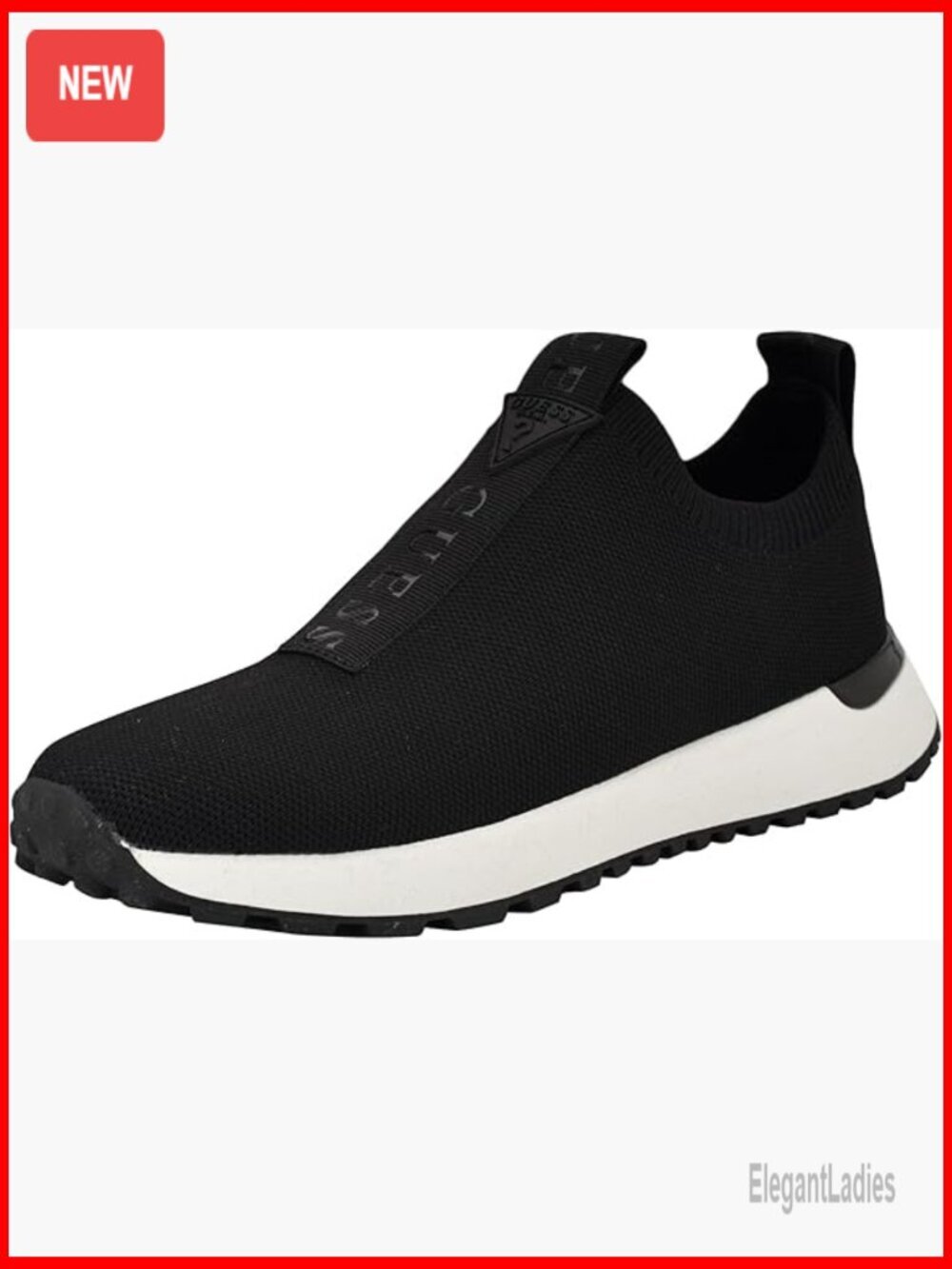 Women's Fashion Sneakers Slip-On Knit Upper Cushioned Platform Casual Shoes